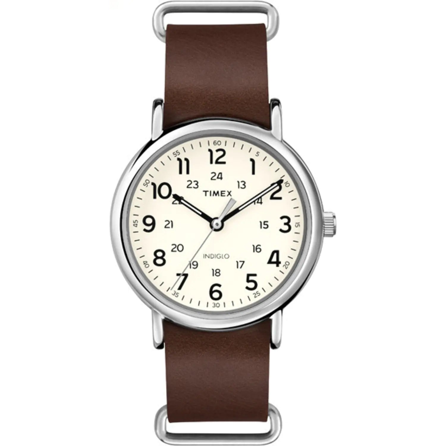Timex Weekender 40mm Brown Leather Strap Watch